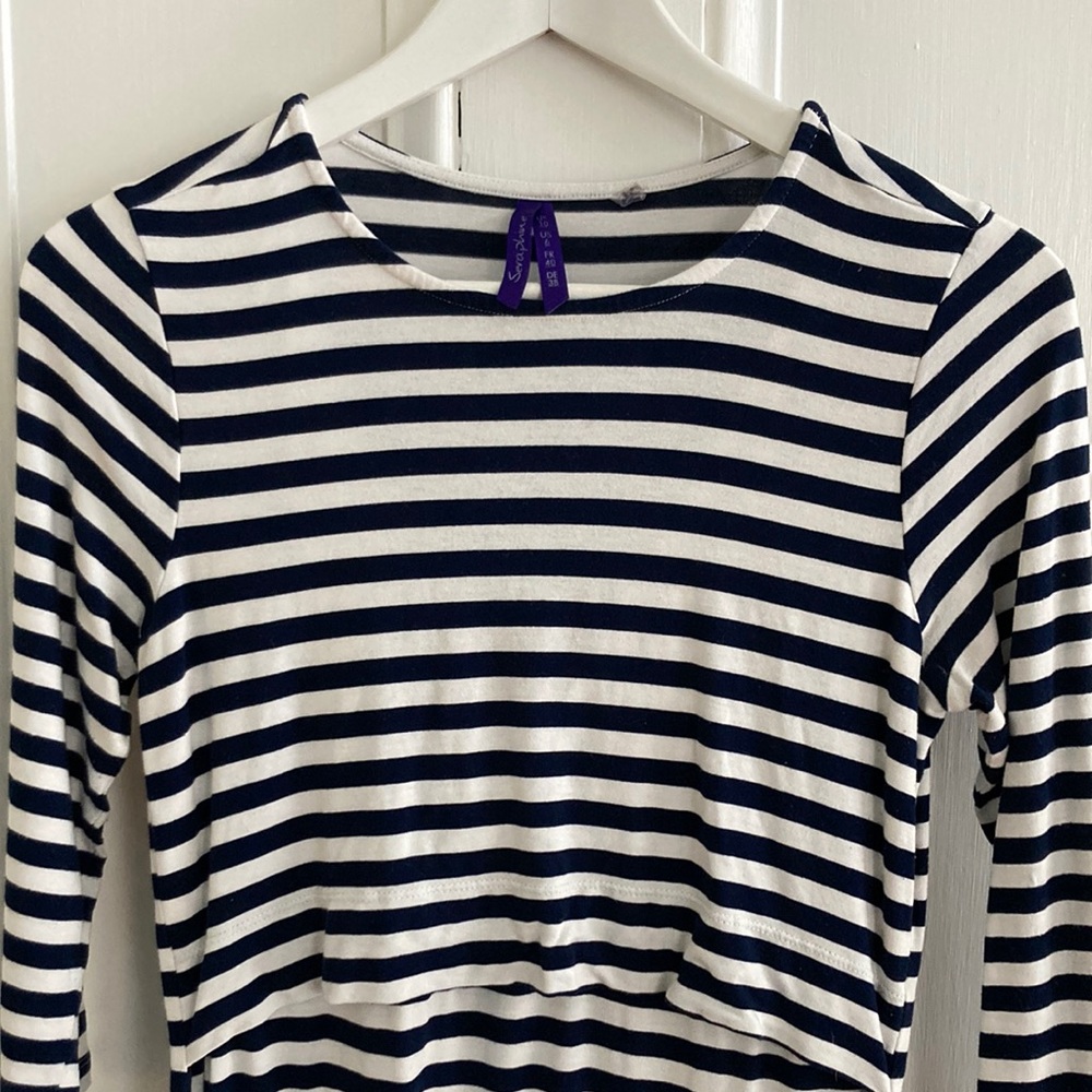 Striped Seraphine maternity/nursing dress
